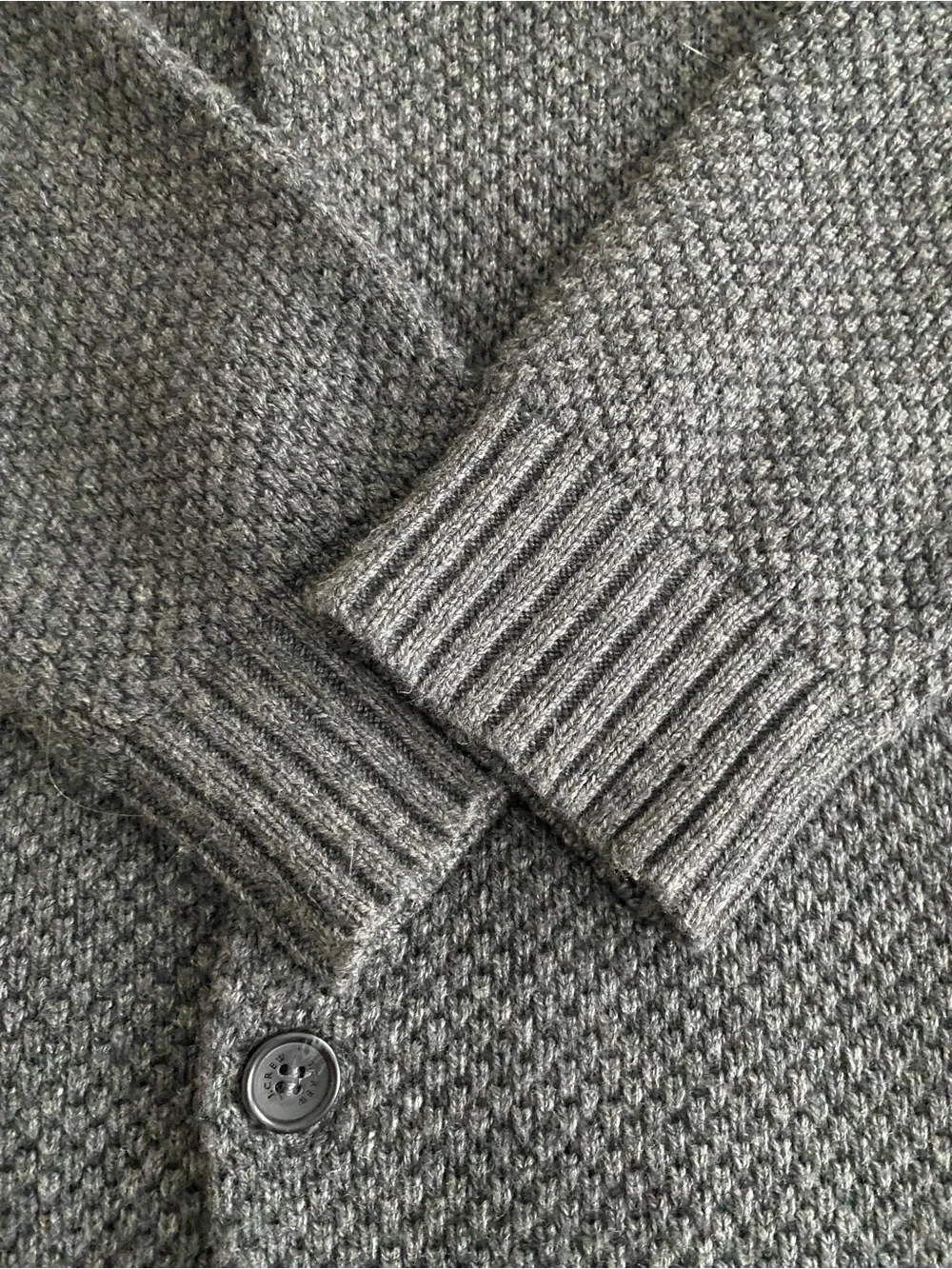 J. Crew Men’s Supersoft Lambswool-blend Gray  Bomber Sweater jacket Size Large